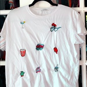 White embroidered shirt from Spain. Size small US